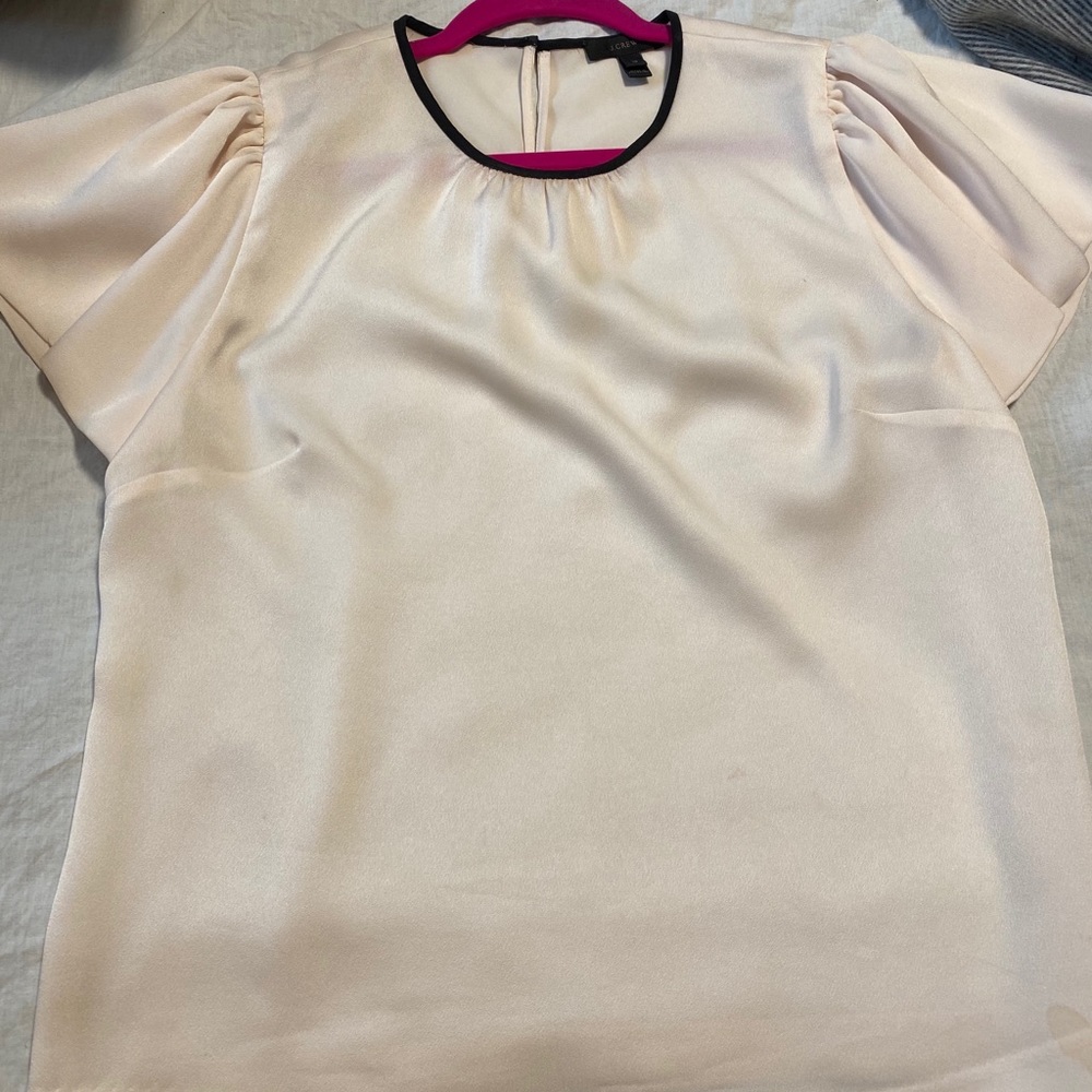 Jcrew blouse with puff sleeves